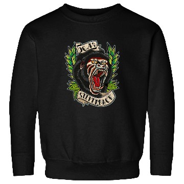 Discover Gorilla Pet 964 Silverback Gorilla Traditional Tattoo style gym Sweatshirts