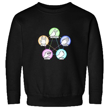Discover Komodo Pet Funny Classic Hand Games Rock Paper Scissors Lizard Spock Sweatshirts