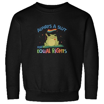 Discover Frog Pet Funny Equal Rights Frog And Toad Say Gay Happy Pride Month Sweatshirts
