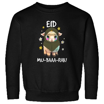 Discover Sheep Pet Eid Mubarak Muslims Funny Sheep Mu Baaa Rak Blessed Festival Sweatshirts