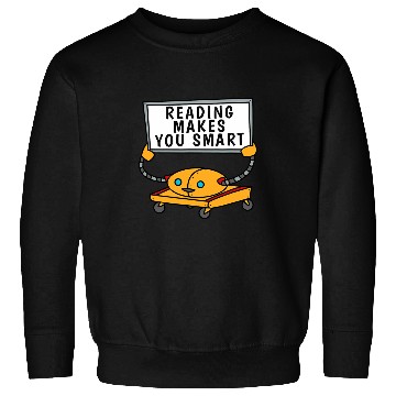 Discover Book Fun Reading Makes You Smart Robot Sweatshirts