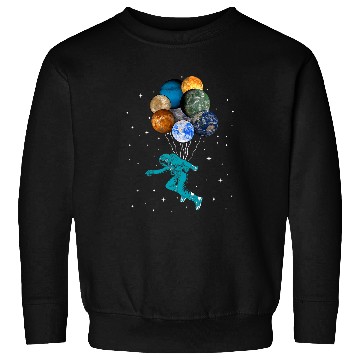 Discover Astronaut Job Space Balloons Moon Mars Planets Sweatshirts