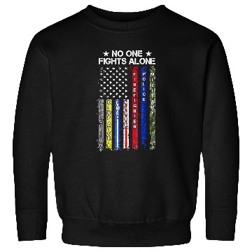 Discover nurses Job nursesry No One Fights Alone USA Flag Thin Line Military Police nurses 50 Sweatshirts