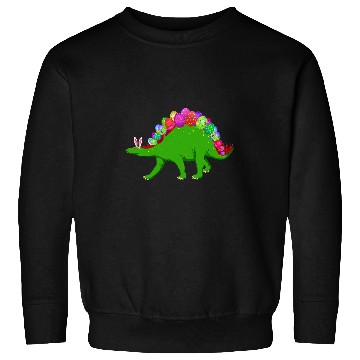 Discover Dinosaur Pet Easter Stegosaurus Bunny Eggs Kids Boys Girls Sweatshirts