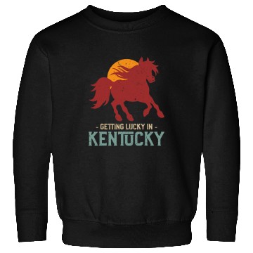 Discover Horse Pet vintages Getting Lucky In Kentucky Horse Race Sweatshirts