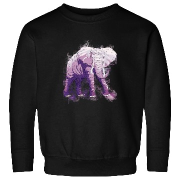Discover Elephant Mammal Water Splash Art Wild Animal Realistic Sweatshirts