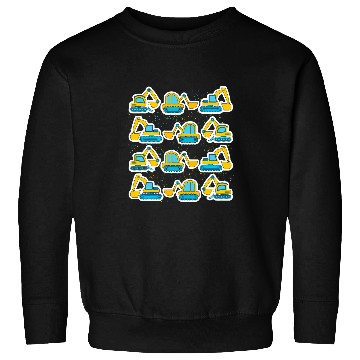 Discover Excavator Fun Vehicles Construction Work Kids Boys Toddlers Sweatshirts