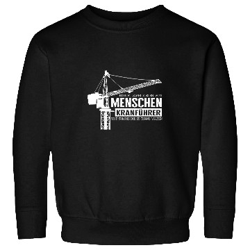 Discover Excavator Fun Two types crane guide crane construction site construction worker Sweatshirts