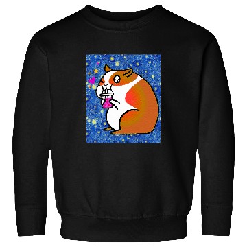 Discover Hamster Pet Starry Night Kawaii Bubble Tea Hamster Sweatshirts