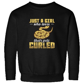 Discover Python Pet Just A Girl Who Loves Their Pets Curled Funny Ball Python Sweatshirts