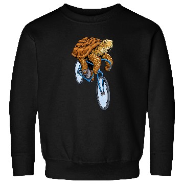 Discover Turtle Pet Bicycle Funny Cyclist Riding Biker Biking Sweatshirts