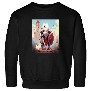 Discover Samoyed Pet Knight Funny Dog Medieval Sweatshirts