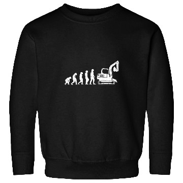 Discover Excavator Fun Digger Driver Evolution Construction Worker Construction Site Sweatshirts