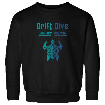 Discover Turtle Pet Drift Dive Polynesian Turtle Funny Scuba Diving Sweatshirts