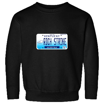 Discover Horse Pet derby winner rich strike license plate graphic horses Sweatshirts