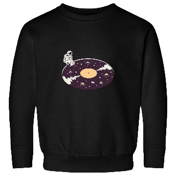 Discover Astronaut Job Planet Vinyl Record Space Astronaut Spacecraft Spaceman Sweatshirts