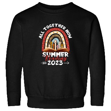 Discover Book Fun All Together Summer Reading Rainbow Hand Sweatshirts
