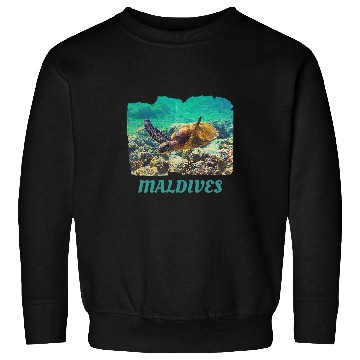 Discover Turtle Pet Maldives Vacation Sea Turtle Scuba Diving Sweatshirts