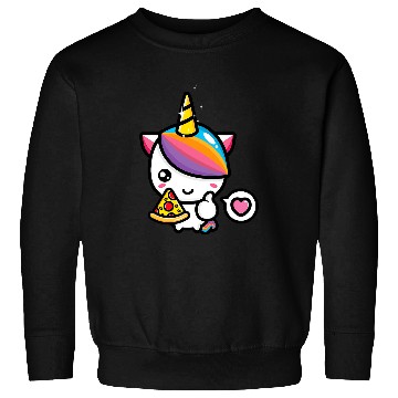 Discover Unicorn Pet with Pizza Pizza Sweatshirts