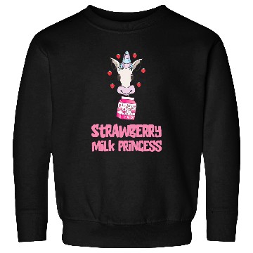 Discover Unicorn Pet Strawberry Milk Princess Kawaii Unicorn Stawberry Milk Shake Sweatshirts