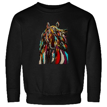 Discover Horse Pet Fortitude Horse Painting Art Sweatshirts
