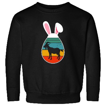 Discover Goats Pet Vintage Retro Goats In Easter Egg Bunny Sweatshirts