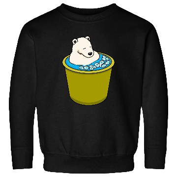 Discover Polar Bear Ice Bathing Wildlife Animal Sweatshirts