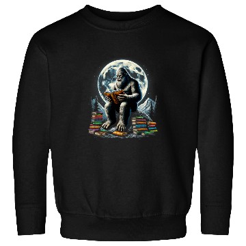 Discover Book Fun Bigfoot Reading Book Sasquatch Reader Book Lover Reading Sweatshirts