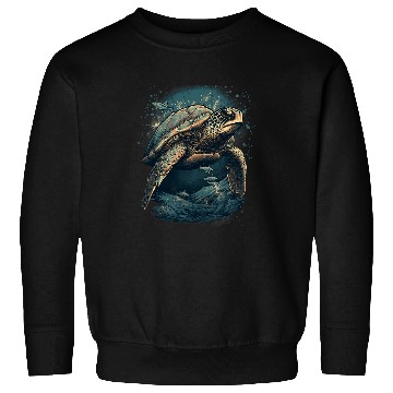 Discover Turtle Pet Deep Blue Sea Under The Sea Turtle Men Women Sweatshirts