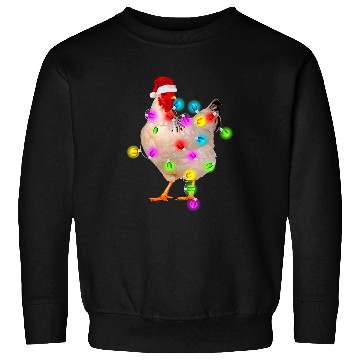 Discover Chicken Pet Christmas Light Tree xmass Santa 0 Sweatshirts