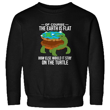 Discover Turtle Pet conspiracy theory flat earth turtle globe funny Sweatshirts