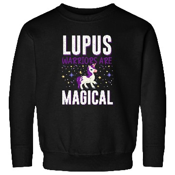 Discover Unicorn Pet Lupus Warrior Ribbon Purple Fighting Lupus Awareness Sweatshirts