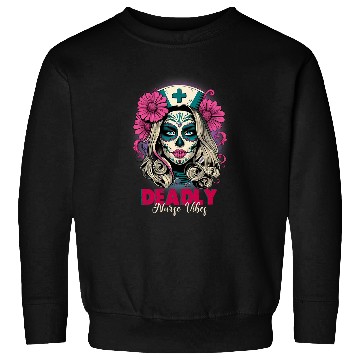 Discover nurses Job Dia De Los Muertos nurses Day of The nurses Sugar Sweatshirts