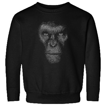 Discover Gorilla Pet face scribble art head for lover Silverback animals Sweatshirts