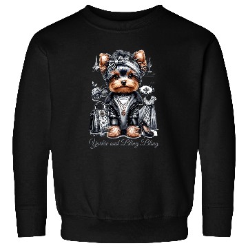 Discover Yorkshire Pet Terrier Yorkie and Bling Bling Sweatshirts