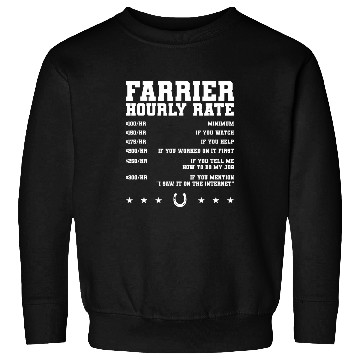 Discover Horse Pet Farrier Hourly Rate Blacksmith Horseshoe Forge Sweatshirts
