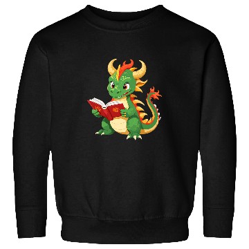 Discover Book Fun Dragon is reading a Book Reading Chinese Dragon Sweatshirts