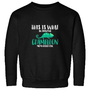 Discover Chameleon Pet Mom Joke Mommy Lizard Pet Sweatshirts
