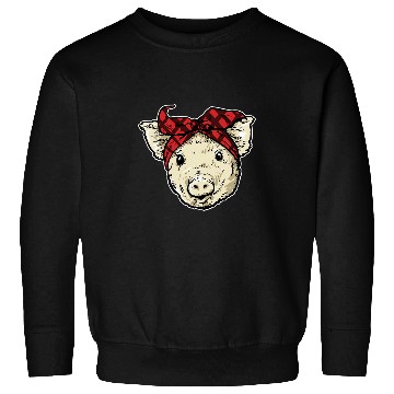 Discover Pig Pet With Bandana Pigs Farmer Sweatshirts