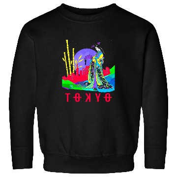 Discover JAPANESE GEISHA AND ABSTRACT TOKYO AT NIGHT Sweatshirts