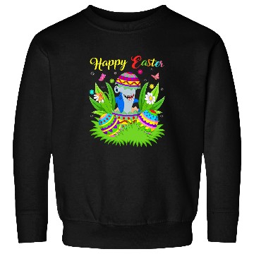 Discover Shark Pet Floral Easter Egg Funny Hammerhead Shark Easter Sweatshirts