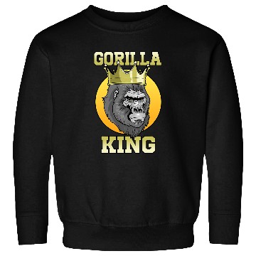 Discover Gorilla Pet King With Crown Monkey Ape Sweatshirts