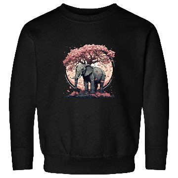 Discover Elephant Mammal Cherry Blossoms Tree Sweatshirts