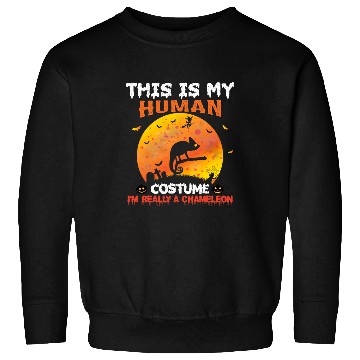 Discover Chameleon Pet This Is My Human Costume Im Really a Chameleon Halloween Sweatshirts