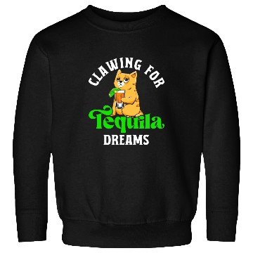 Discover Funny Tequila Drinking Cat Lover Salt Lime Bartender Drink 26 Sweatshirts