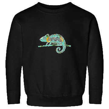 Discover Chameleon Pet with Tropical pineapples Pattern Sweatshirts