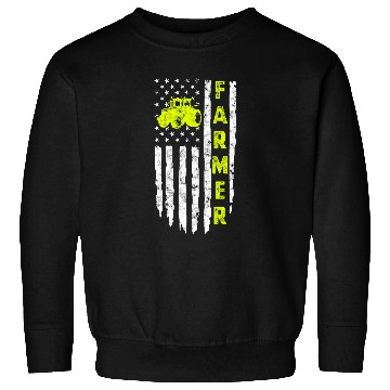 Discover Tractor Fun Flag With Tractor Patriotic Farmer Agriculture Sweatshirts