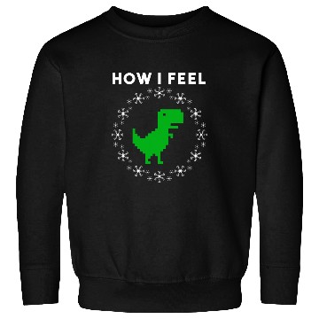Discover Dinosaur Pet Surrounded By Snowflakes Funny Old School Boomer Sweatshirts