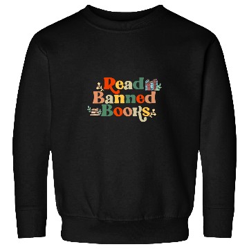 Discover Book Fun Read Banned Books Cute Bookworm Library Worker Sweatshirts