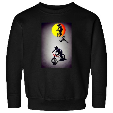 Discover Astronaut Job surreal astronaut BMX Rider Bike Bicycle eclipse Sweatshirts